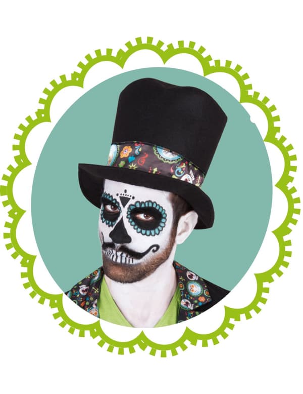 Kostume Día de los Muertos voksen Halloween. Size-One size
