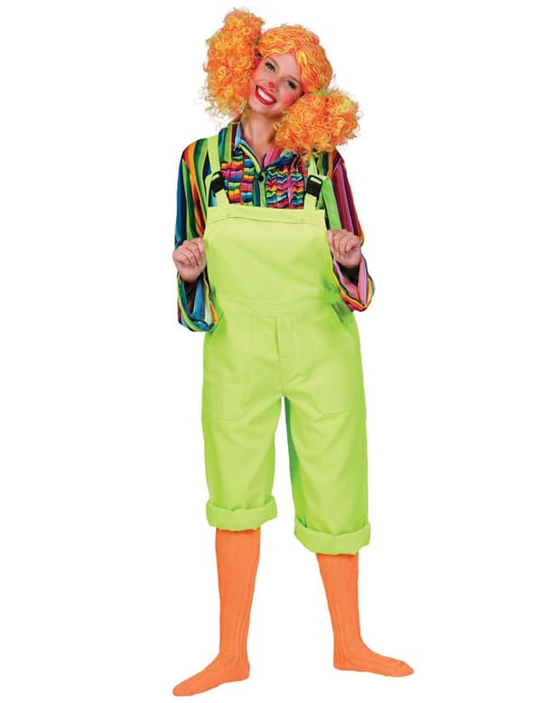 kostyme i fluorescerende grønn jumpsuit for voksne Small