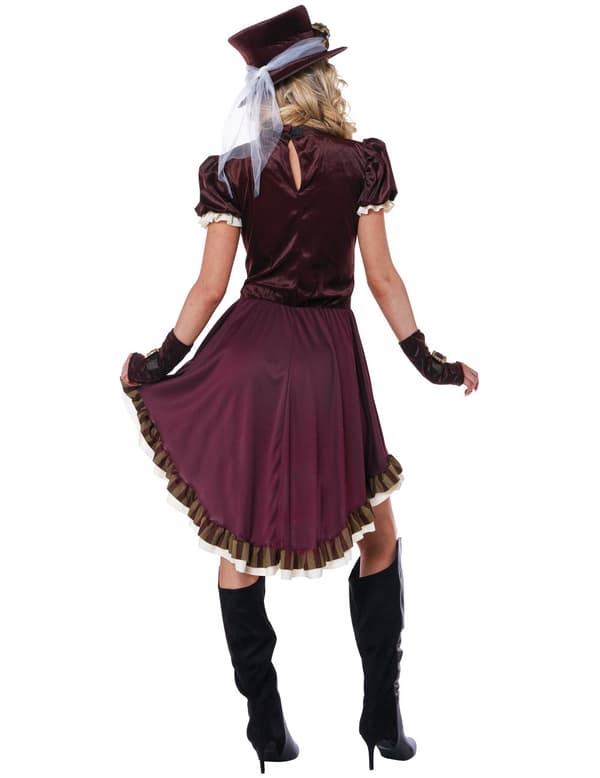 Steampunk Bordeaux-naamiaisasu aikuisille