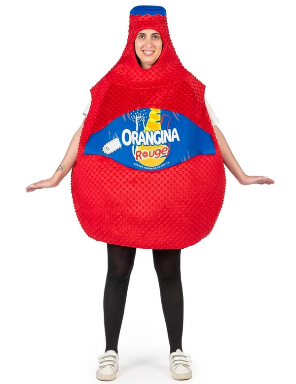 Kostume Orangina™ Rød flaske. Size-One size