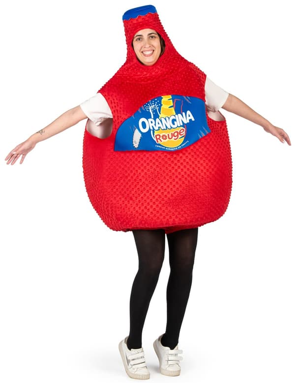 Kostume Orangina™ Rød flaske. Size-One size