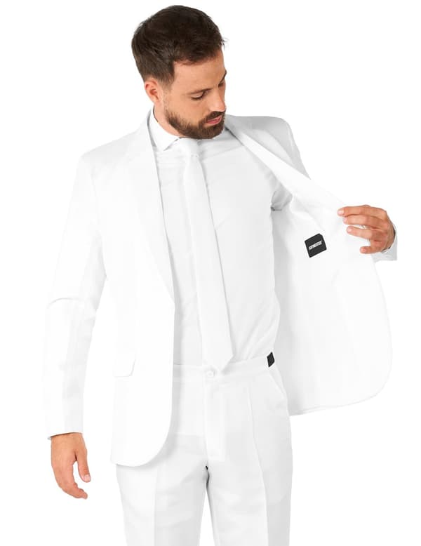 Mr. Solid Hvid jakkesæt til mænd - Suitmeister™