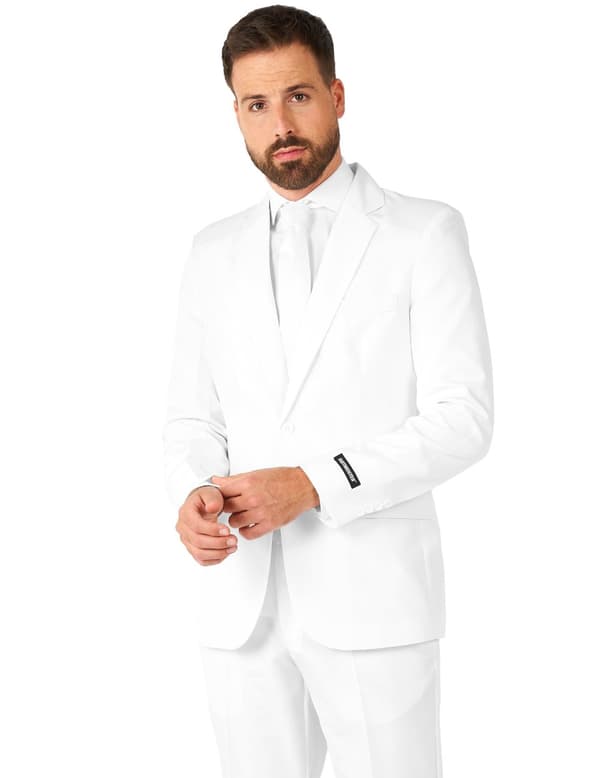 Mr. Solid Hvid jakkesæt til mænd - Suitmeister™
