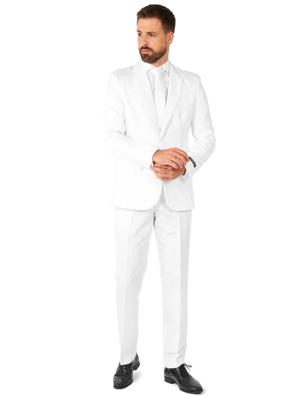 Mr. Solid Hvid jakkesæt til mænd - Suitmeister™