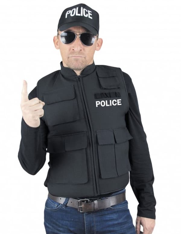 Poliisin luotiliivi aikuiselle (epäaito). Size-One size