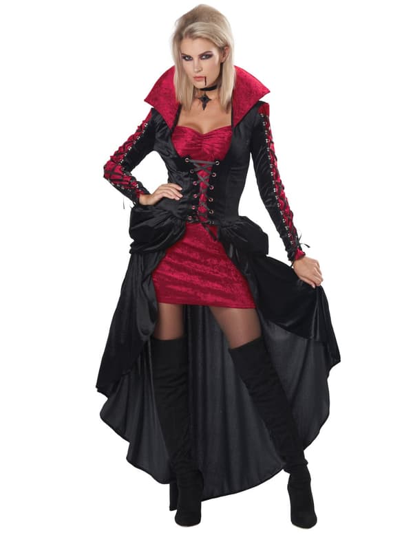 Vampyyrin punamusta naamiaisasu naiselle