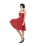 Miniatyrbillede 7 af 8: Rødt rockabilly 50'er kostume - kvinde