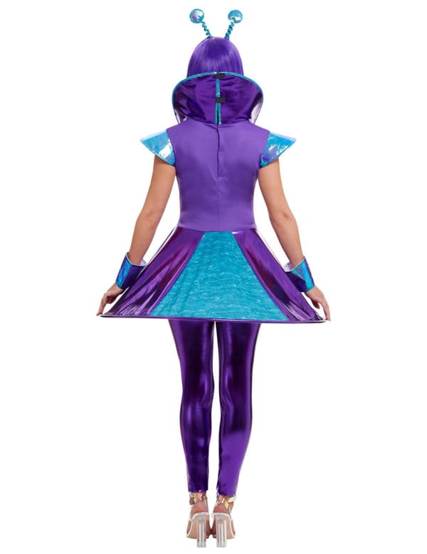 Blå og lilla alin kostume - kvinde