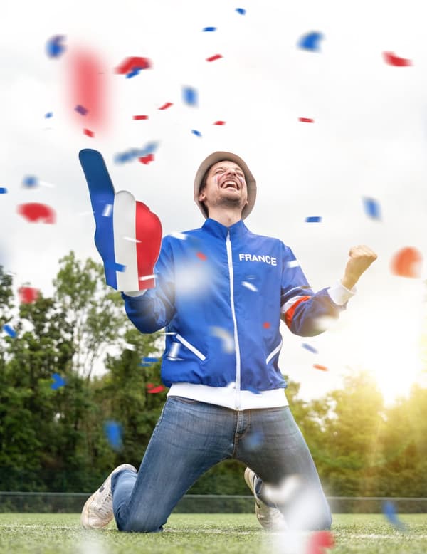Miesten ranskalainen kannattajatakki