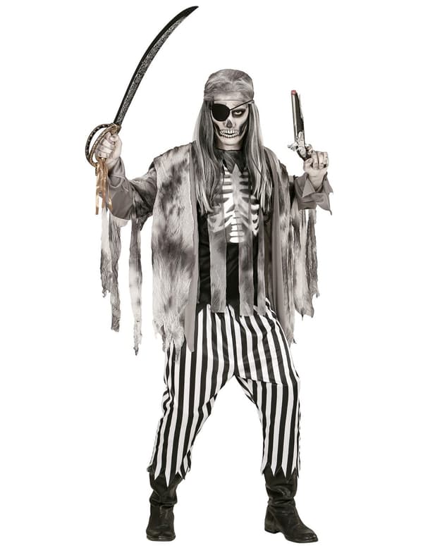 Skeletalt sjörövarspöke herrdräkt