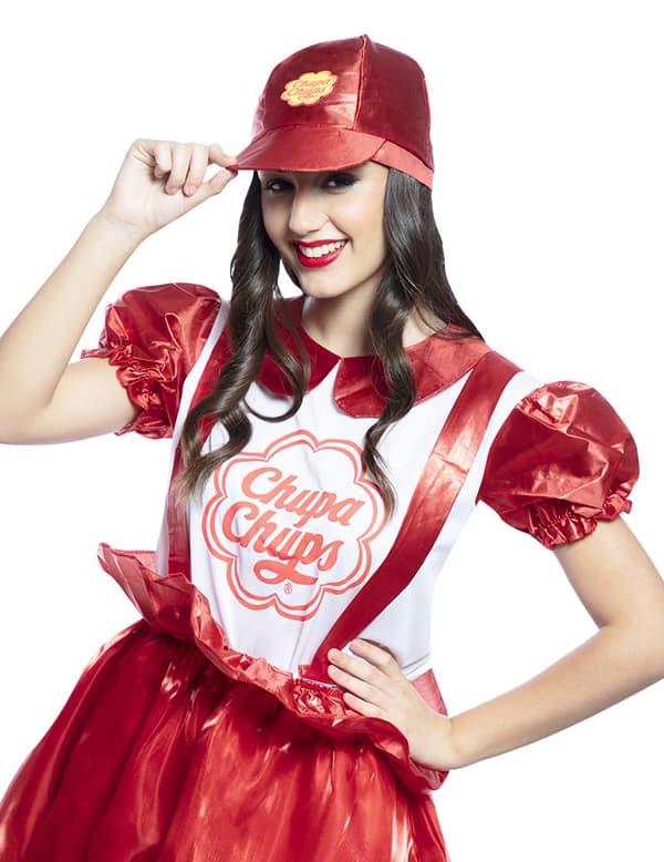 Rød Chupa Chups™ kjolekostume til kvinder. Size-M/L (42)