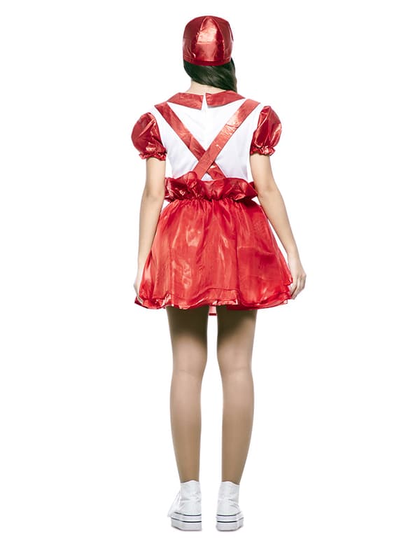 Rød Chupa Chups™ kjolekostume til kvinder. Size-M/L (42)