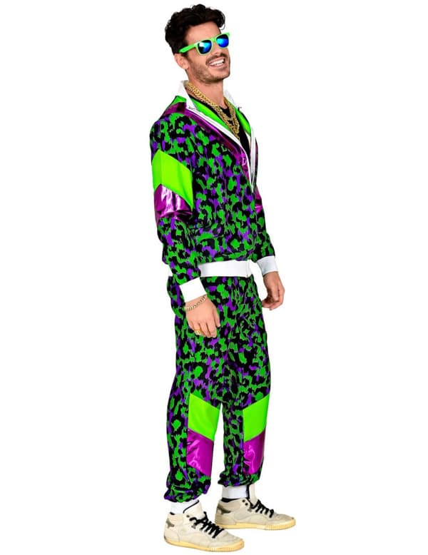 Plus Size Neon Leopard Print Treningsdrakt