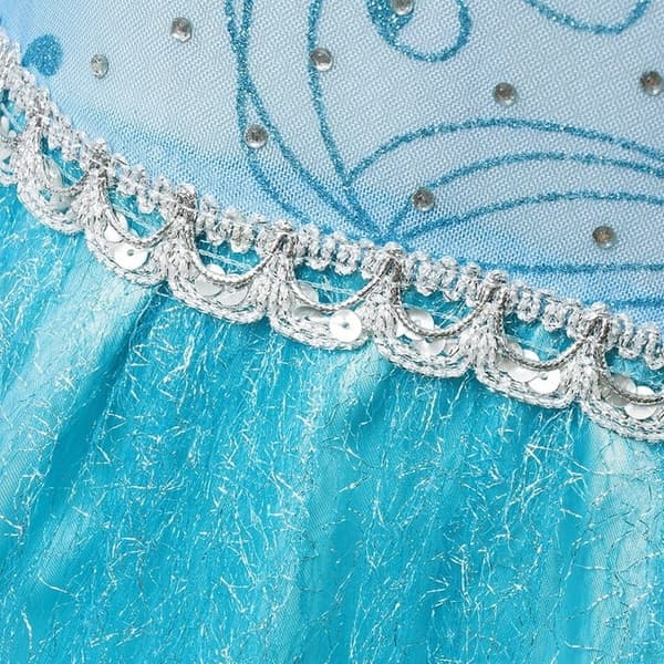 ELSA KOSTUME ELZA DISGUISEKJOLE FRANSK TIL KARNEVALSBALL 122/128