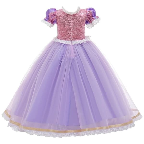 RAPUNZEL KOSTUME FLETNING TANGLED DRESS PRINSESSE KOSTUME 134/140