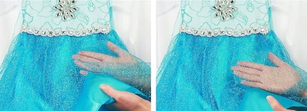 ELSA KOSTYM ELZA DISGUISE KLÄNNING FRANSK FÖR KARNEVALSBAL 134/140