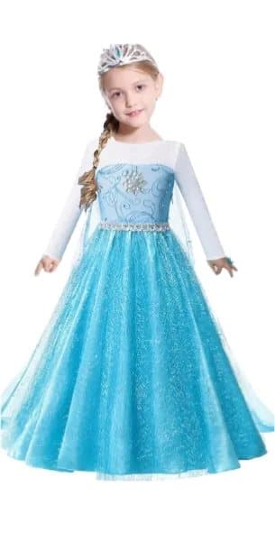 Elsa Kostym Elsa Klänning Frozen 110