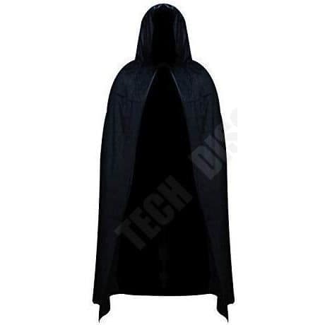 Svart cape i sammetslook 170 cm vuxen Halloween - TECH RABATT - Bra kvalitet - Cosplay