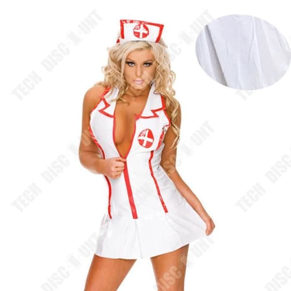 Halloween köttfärs kropp sjuksköterska kostym scenkostym klädd uniform elastisk tyg material kläder klä sig