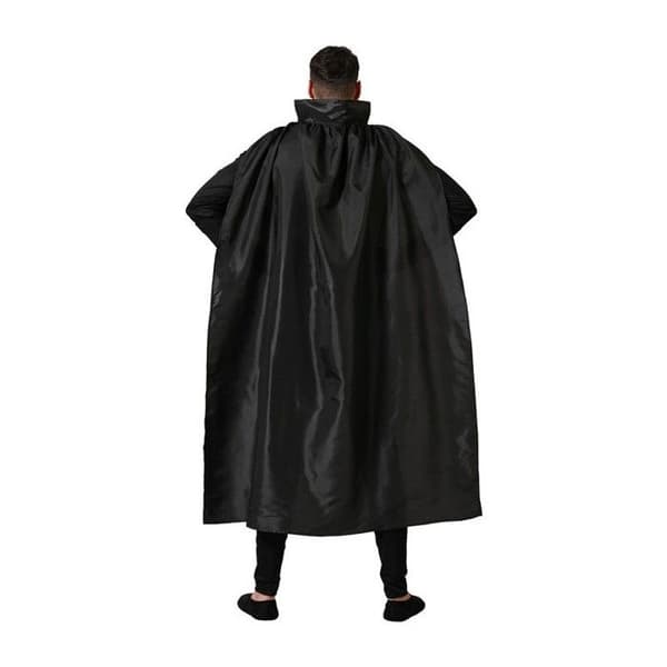 Maskeraddräkt Man - ATOSA - Adam Svart - Superhjälte Kostym - Tunik och Kappa - 4 delar