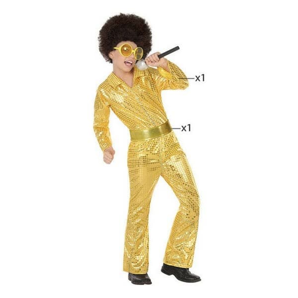 Lasten asut Disco Kullattu (2 Kappaletta) (2 pcs) - 10-12 vuotta