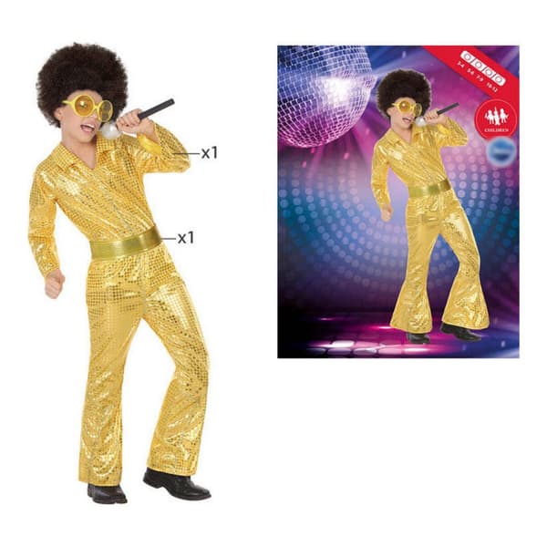 Lasten asut Disco Kullattu (2 Kappaletta) (2 pcs) - 10-12 vuotta