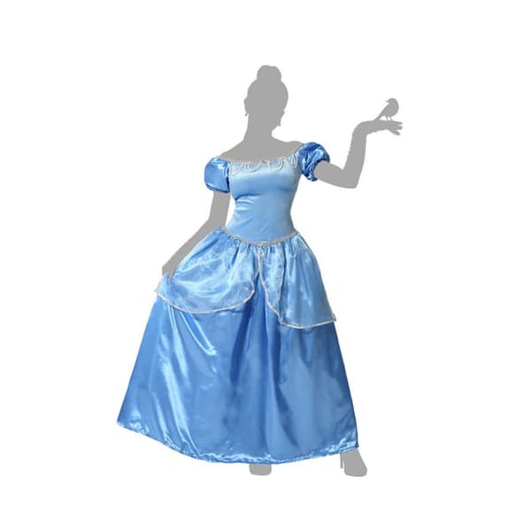 Kostyme voksne Prinsesse Blå - XL