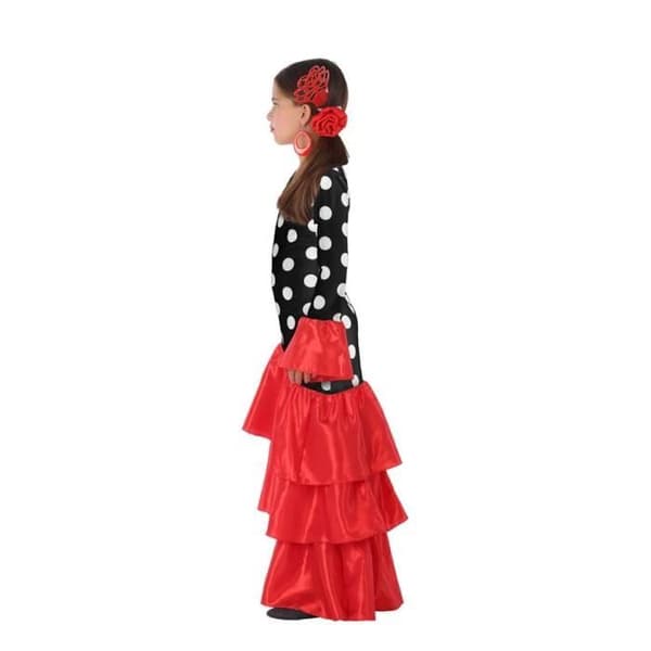 Flamenco-kostym med röda prickar - ATOSA - Flicka 3-4 år - Flerfärgad - Klänning - Inomhus