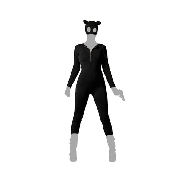 Kostume til voksne Sort Superheltinde - XL
