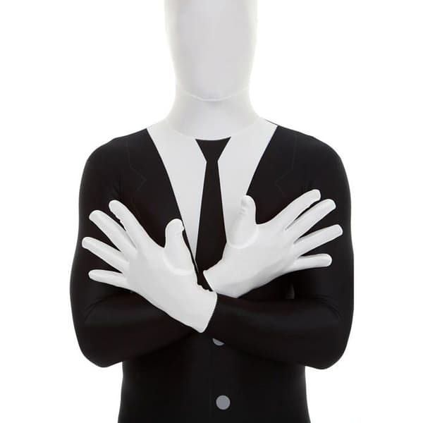 Morphsuits Kostym Slenderman, Skrämmande Halloween Dräkt, Herr Outfit, XXL