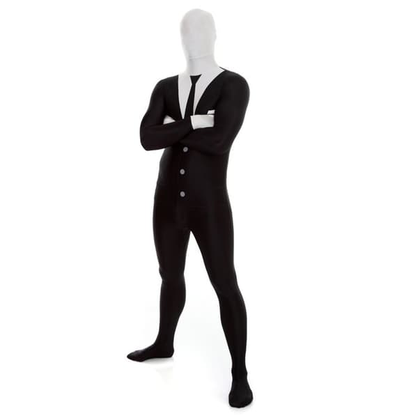 Morphsuits Kostym Slenderman, Skrämmande Halloween Dräkt, Herr Outfit, XXL