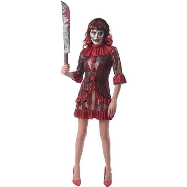 Dödlig Clownkostym Dam - Vit - Halloween