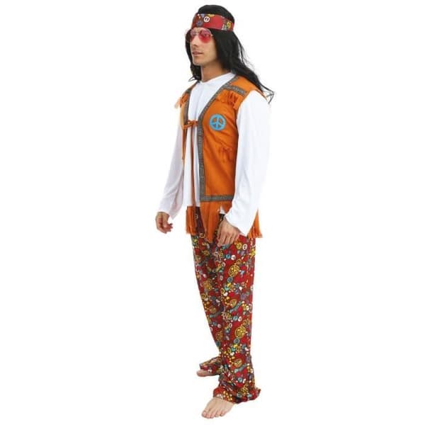 Hippie-kostym vuxen man - PTIT CLOWN - Storlek L/XL - Flerfärgad