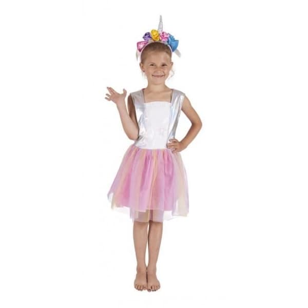 Rosafärgad Unicornkostym Flicka PtitClown PtitClown - Rosa