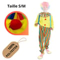 Miniatyrbild 3 av 4: Clownkostym - vuxen - Storlek S/M eller L/XL - Material: Polyester (Storlek: Storlek S/M)