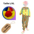 Miniatyrbild 4 av 4: Clownkostym - vuxen - Storlek S/M eller L/XL - Material: Polyester (Storlek: Storlek S/M)