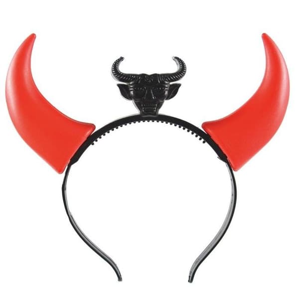 Djävulshorn - PTIT CLOWN - re51307 - stora ljusa röda horn - för vuxna