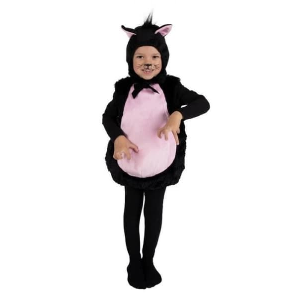 Kattkostym Barn - PtitClown - Svart - Overall med huva