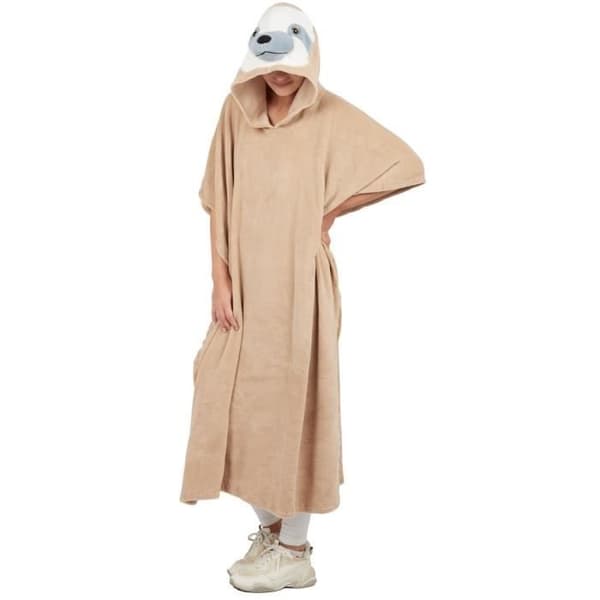 Vuxendräkt Poncho Dovendyr - PTIT CLOWN - One size - Beige - Djurtemat