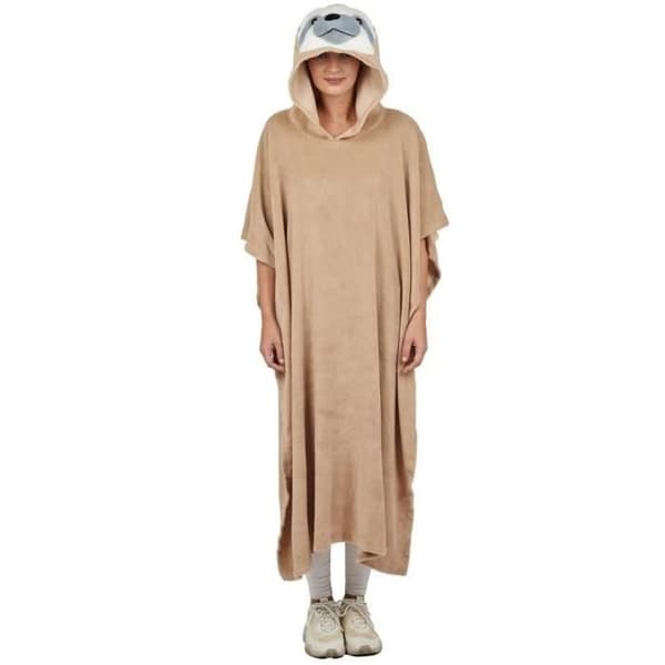 Vuxendräkt Poncho Dovendyr - PTIT CLOWN - One size - Beige - Djurtemat