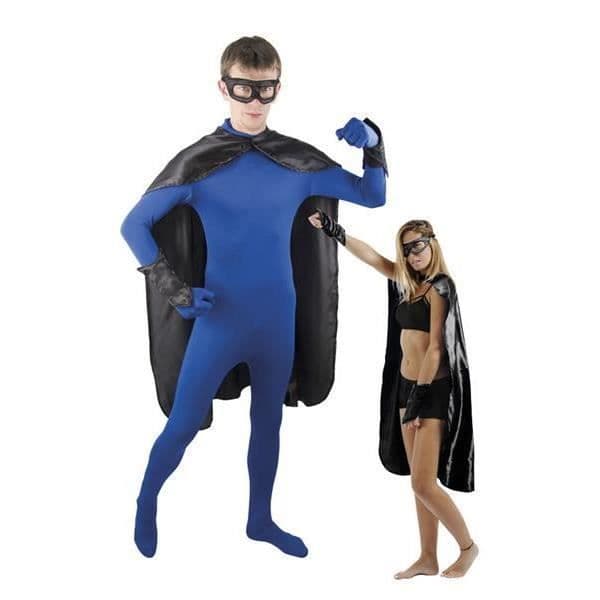 Kostym Superhjälte Svart - Batman - Kappa Pälsmanchetter