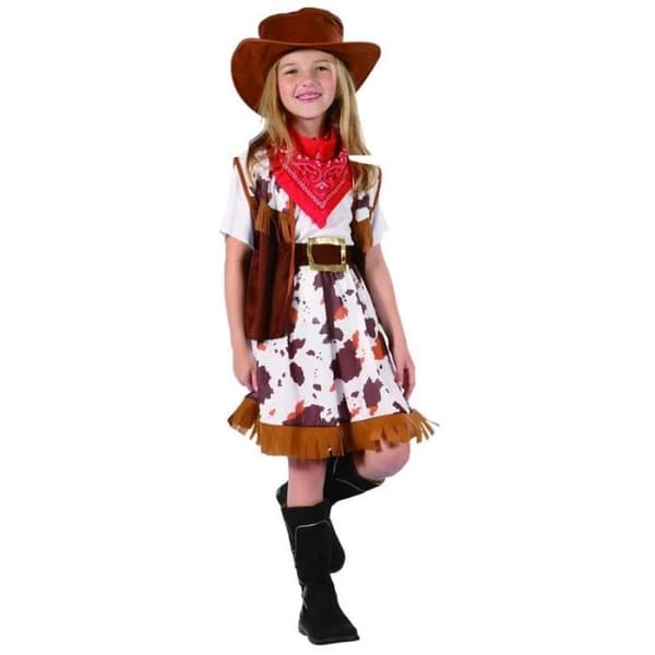 Kostym Barn Cow Girl Storlek 10-12 år (L)