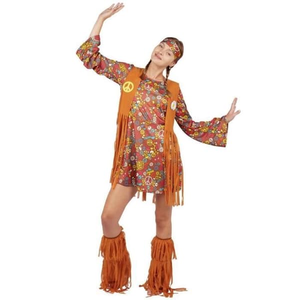 Hippiekostym för Kvinna - PTIT CLOWN - Storlek S/M - Flerfärgad