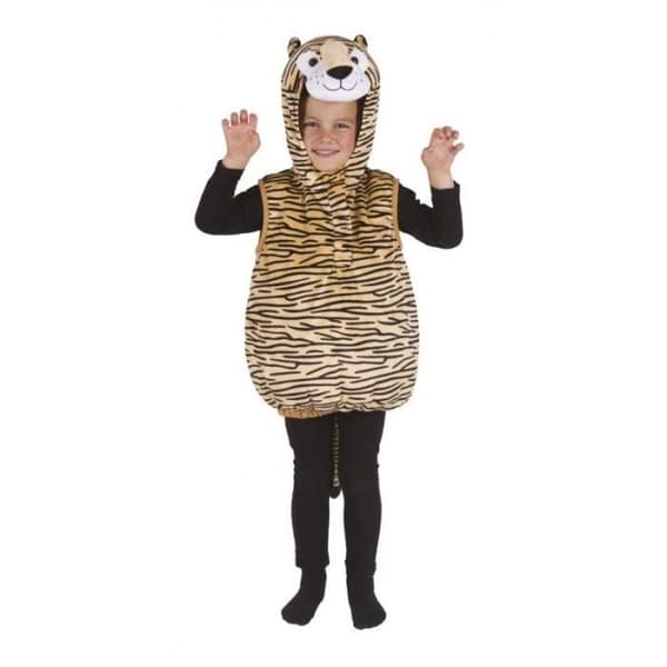 Tigerdräkt Barn PtitClown - Brun - Polyester - Inomhus - 3 år