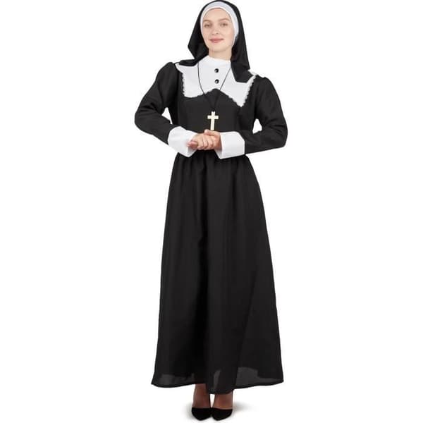 Kostym religiös god syster kvinna svart och vit - PTIT CLOWN - Storlek S-M