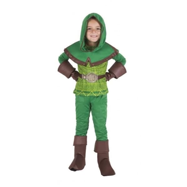 Kostym Robin Hood Grabbar PtitClown - Grön