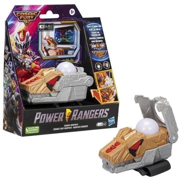 Power Rangers Cosmic Fury Cosmic Morpher, förklädnad till superhjältekostym med elektronisk ljudskanning, från 5 år