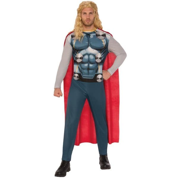 Klassisk Thor™-dräkt - Vuxen - RUBIN - Storlek L - Svart och flerfärgad