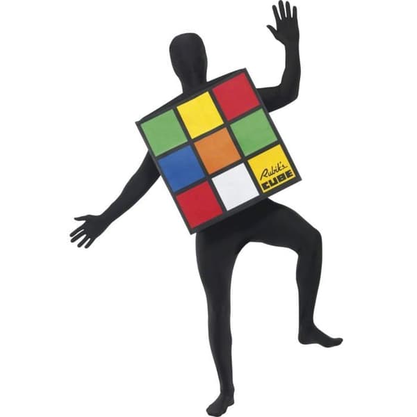 Rubik's Cube® Costume - Smiffy's - Vuxen - Svart/Multicolor