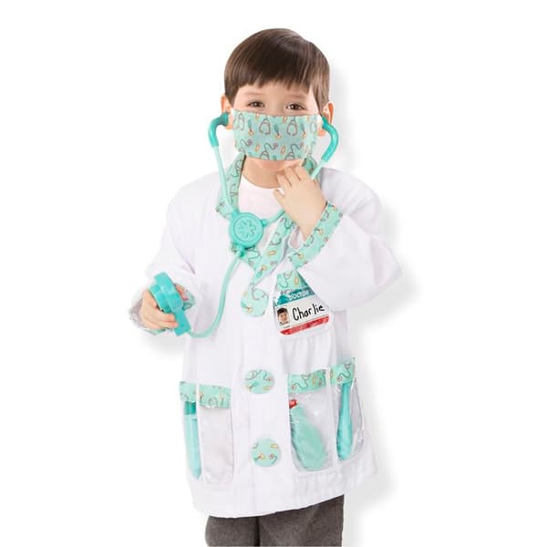 Melissa & Doug Doctor Costume - Doctor Set - För barn från 3 år och uppåt - Tillbehör ingår